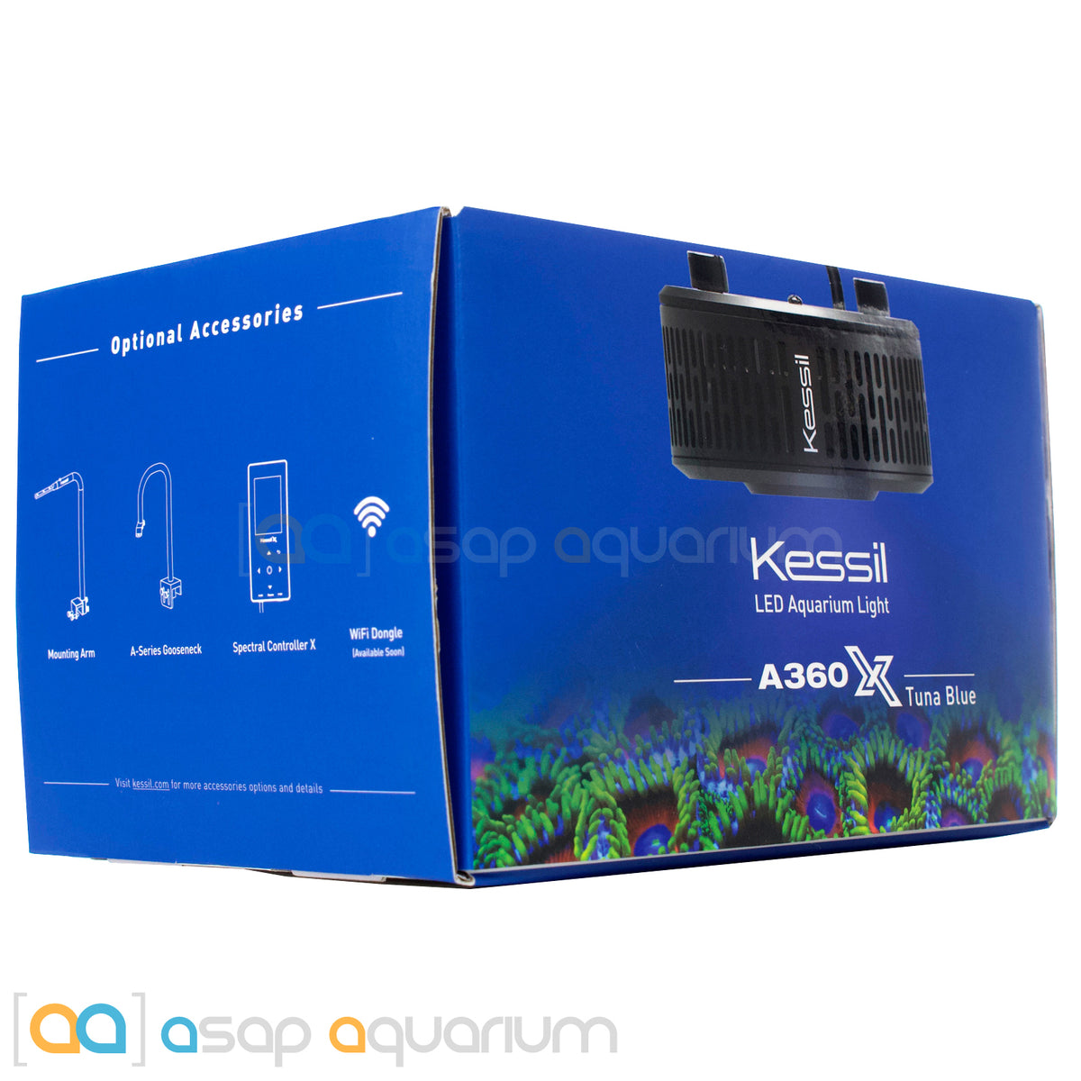 Kessil A360X Tuna Blue Saltwater Aquarium LED Light | ASAP Aquarium